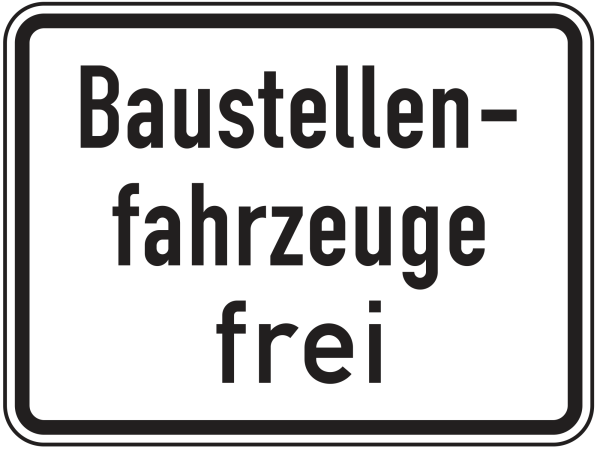 Baustellenfahrzeuge frei