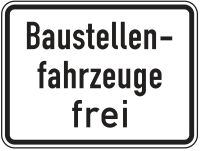 Baustellenfahrzeuge frei