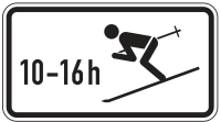 Zusatzzeichen 1040-10 „Wintersport erlaubt,...