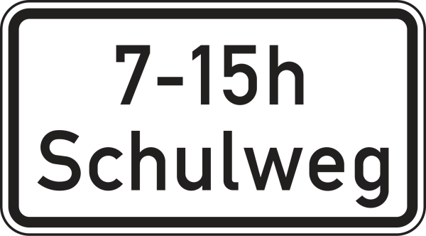 Schulweg (in Verbindung mit zeitlicher Begrenzung)