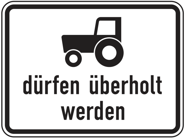 Kraftfahrzeuge und Züge bis 25 km/h fahren können oder dürfen, dürfen überholt werden