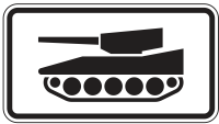 Zusatzzeichen 1049-12 „Nur militärische...