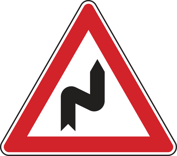 Doppelkurve, zunächst rechts