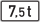 Massenangabe - 7,5 t