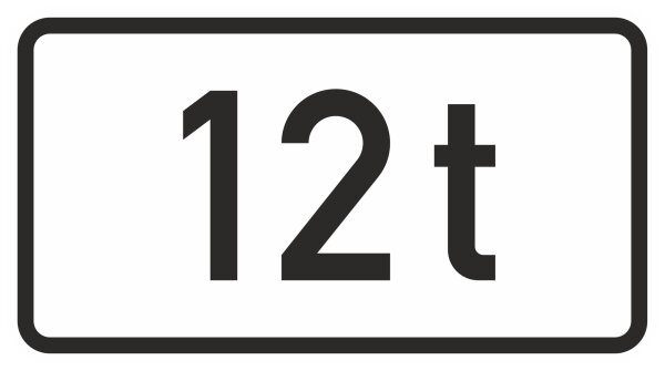 Massenangabe - 12 t, in Verbindung mit Z 253