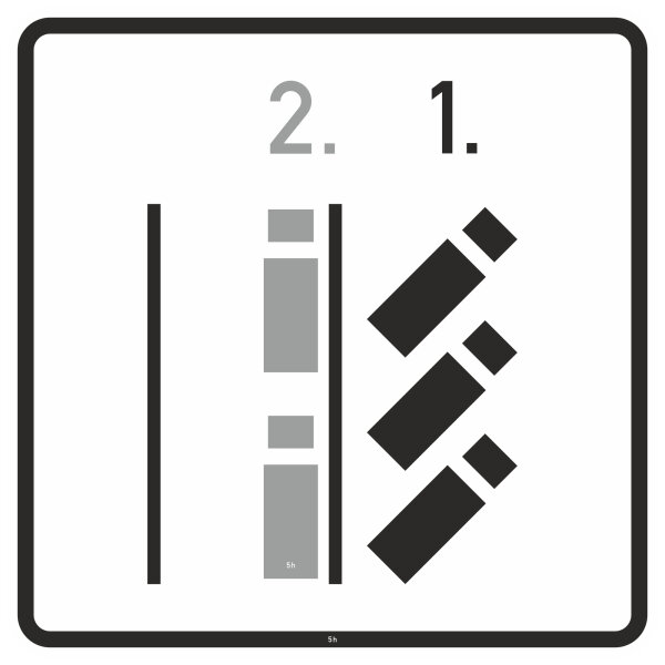 Lkw-Parken in Fahrgassen rechts