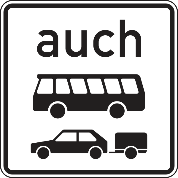 auch Kraftomnibusse und Personenkraftwagen mit Anhängern