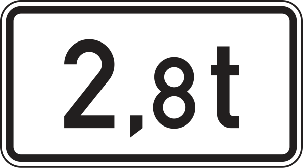 Massenangabe - 2,8 t