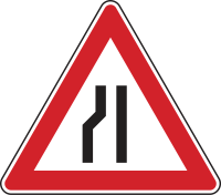 Verkehrszeichen 121-20 „Einseitig verengte...