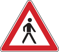 Fußgänger, Aufstellung links