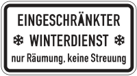 Eingeschränkter Winterdienst, nur Räumung,...