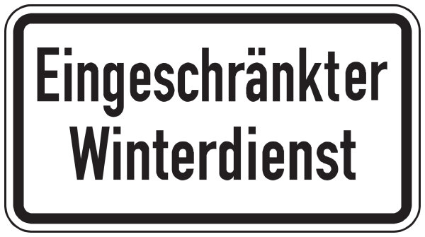 Eingeschränkter Winterdienst