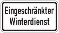 Eingeschränkter Winterdienst