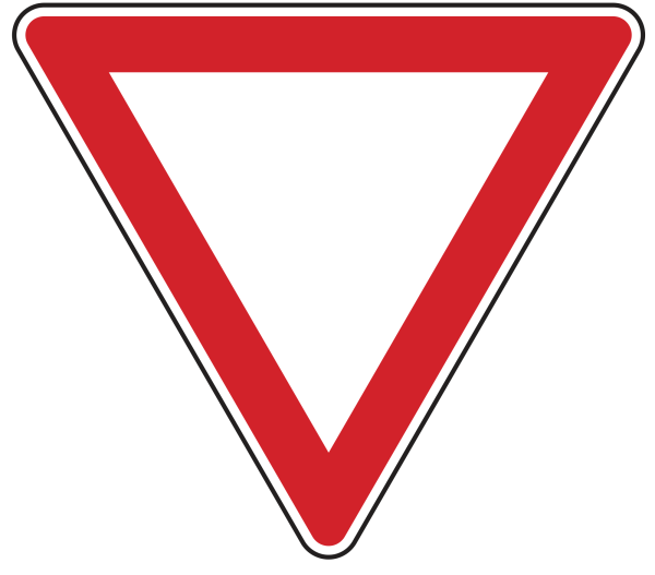 Verkehrszeichen 205 „Vorfahrt gewähren“ - Schilderwerk Beutha