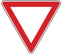 Verkehrszeichen 205 „Vorfahrt gewähren“...