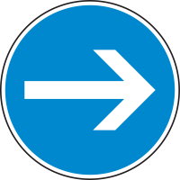 Verkehrszeichen 211 „Vorgeschriebene Fahrtrichtung...