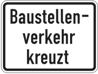 Baustellenverkehr kreuzt