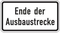 Ende der Ausbaustrecke