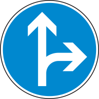 Verkehrszeichen 214 „Vorgeschriebene Fahrtrichtung...