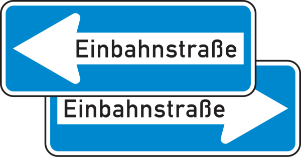 Einbahnstraße doppelseitig (-10/-20)