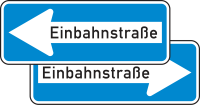 Verkehrszeichen 220-40 „Einbahnstraße...