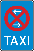 Verkehrszeichen 229-30 „Taxenstand Mitte...