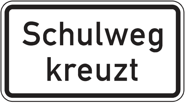 Schulweg kreuzt