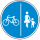 Getrennter Rad- und Gehweg, Radweg links