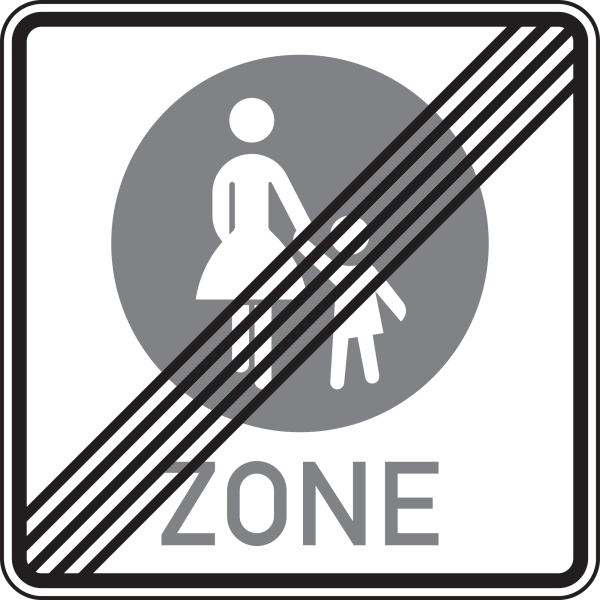 Ende einer Fußgängerzone