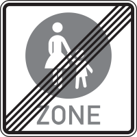 Ende einer Fußgängerzone