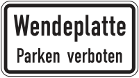 Wendeplatte - Parken verboten