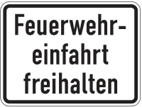 Feuerwehreinfahrt freihalten
