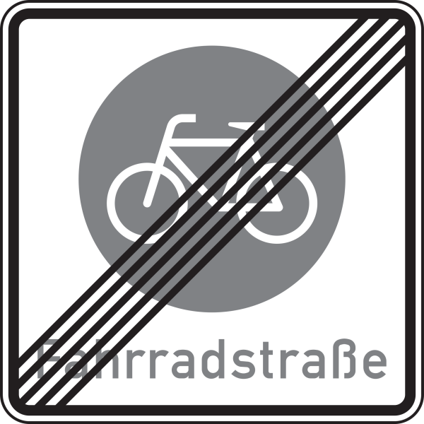 Ende einer Fahrradstraße