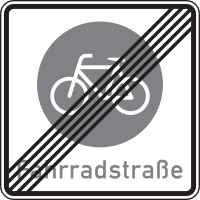 Ende einer Fahrradstraße