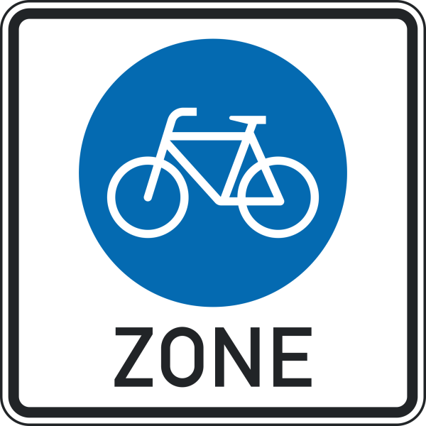 Verkehrszeichen 244.3 „Beginn einer Fahrradzone“ - Schilderwerk Beutha