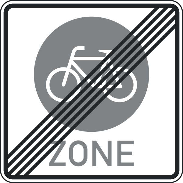 Ende einer Fahrradzone