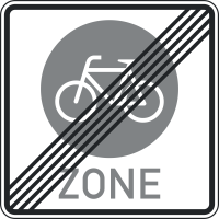 Ende einer Fahrradzone