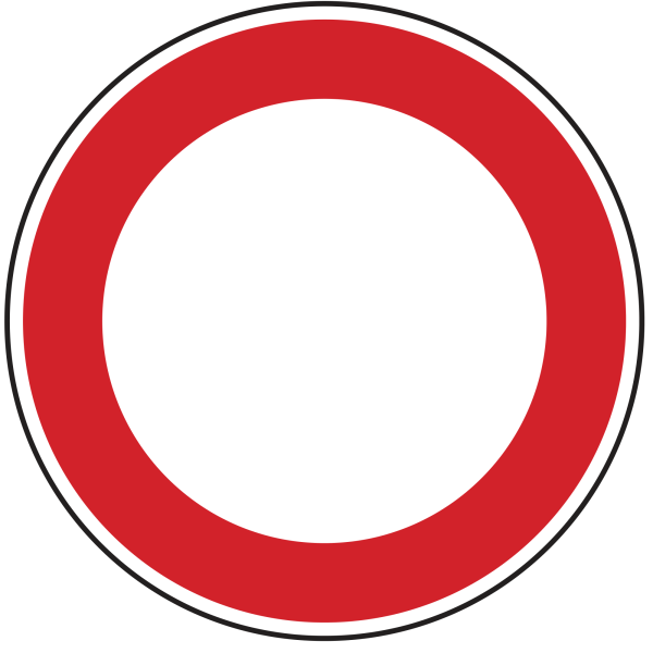 Verbot für Fahrzeuge aller Art
