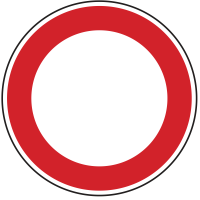 Verbot für Fahrzeuge aller Art