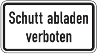 Schutt abladen verboten