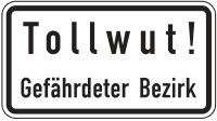 Tollwut! Gefährdeter Bezirk