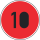 Zulässige Höchstgeschwindigkeit "10"