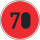 Zulässige Höchstgeschwindigkeit "70"