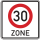 Beginn einer Tempo 30-Zone