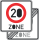 Tempo 20-Zone doppelseitig