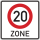 Beginn einer Tempo 20-Zone