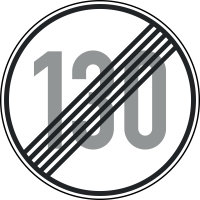 Verkehrszeichen 278-130 „Ende der zulässigen...