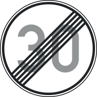 Ende der zulässigen Höchstgeschwindigkeit...