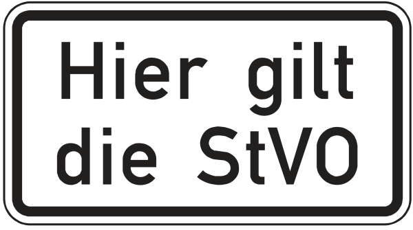 Hier gilt die StVO