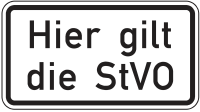Hier gilt die StVO